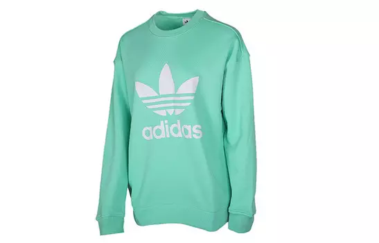 Женская толстовка с трилистником, мятно-зеленая Adidas Originals