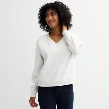 Женская толстовка с V-образным вырезом Sonoma Goods For Life, цвет dapple grey heather