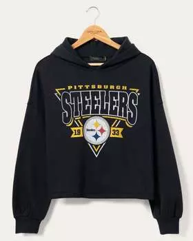 Женская толстовка Steelers Endzone Junk Food Clothing, цвет true black