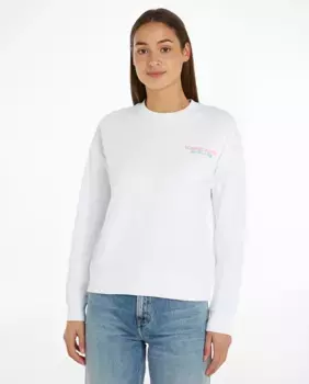 Женская толстовка свободного кроя с круглым вырезом Tommy Jeans, белый