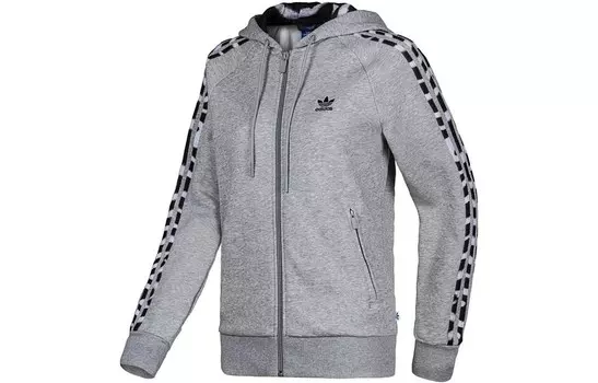 Женская толстовка ZIP HO FL Medium Heather Grey Adidas Originals