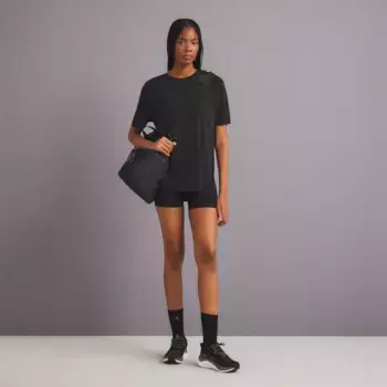 Женская тренировочная футболка Boomerang из модала с коротким рукавом, чёрный