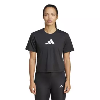 Женская тренировочная футболка с большим логотипом adidas Train Essentials Adidas, черный