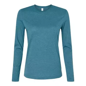 Женская трикотажная футболка Bella + Canvas с длинными рукавами Bella+Canvas, цвет Heather Slate