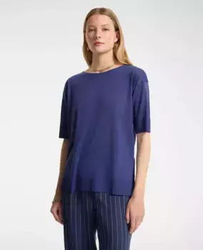 Женская трикотажная футболка с рукавом до локтя Elena Mir, синий