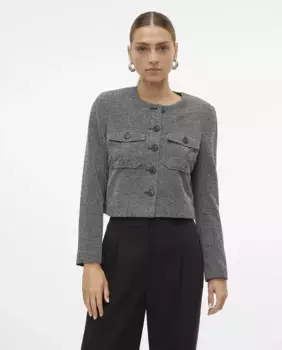Женская трикотажная классическая куртка Vero Moda, серый