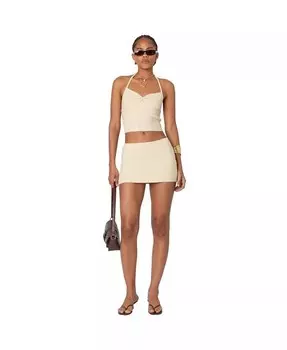 Женская трикотажная мини-юбка Fiona Edikted, желтый