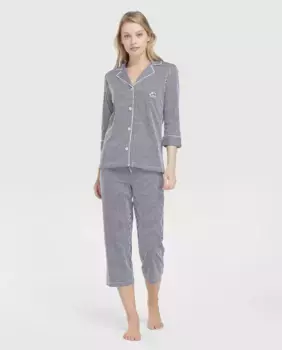 Женская трикотажная пижама с рукавом 3/4 Polo Ralph Lauren, мультиколор