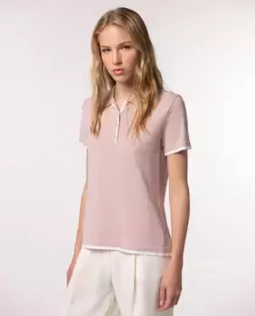Женская трикотажная рубашка поло с коротким рукавом Naulover, светло-розовый