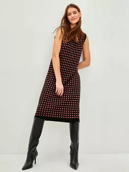 Женская трикотажная туника без рукавов с круглым вырезом и узором LCWAIKIKI Classic