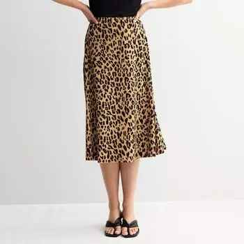 Женская трикотажная юбка миди Nine West, цвет tan jana leopard