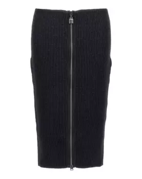 Женская трикотажная юбка Tom Ford черного цвета