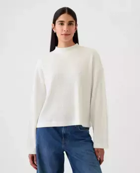 Женская трикотажная водолазка с длинными рукавами Gap, белый