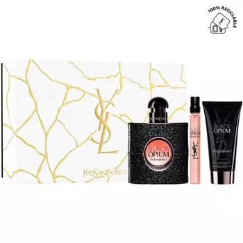 Женская туалетная вода Black Opium Cofre de Regalo Yves Saint Laurent, EDP 50 ml + Body Lotion 50 ml + Mini