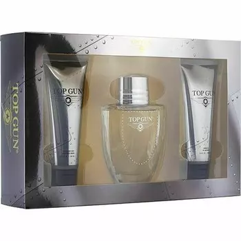 Женская туалетная вода Top Gun Chevron Edt Spray 3.4 Oz & Aftershave Balm 3.4 Oz & Hair And Body Wash 3