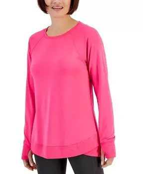 Женская туника Active Butter French-Terry с длинными рукавами и отверстием для большого пальца ID Ideology, розовый