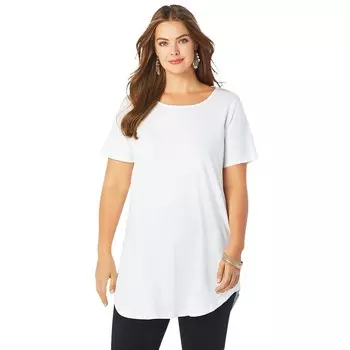 Женская туника больших размеров Roaman Ultimate с перекрещенной спиной Roaman's, белый