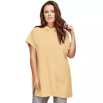 Женская туника большого размера Ellos из смесового льна больших размеров, цвет Dusty Maize