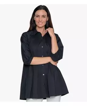 Женская туника Compliment из хлопкового поплина Stella Carakasi, черный