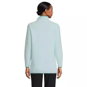 Женская туника из флиса с застежкой на воротник Lands End из шерпы Lands' End