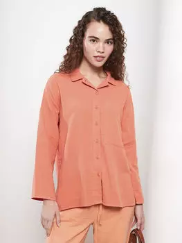 Женская туника из муслина с прямым воротником и длинными рукавами LCW Modest