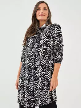 Женская туника из вискозы с длинным рукавом и воротником-стойкой LCW Grace