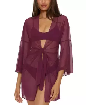 Женская туника-накидка Muse Mesh с запахом Becca, фиолетовый