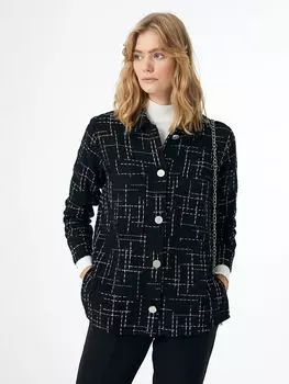 Женская туника с длинным рукавом с воротником-стойкой и узором LCW Modest