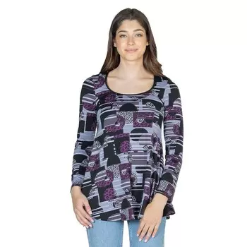 Женская туника с принтом 24Seven Comfort Apparel, цвет Purple Multi