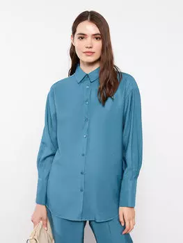 Женская туника с прямым воротником и длинными рукавами LCW Modest