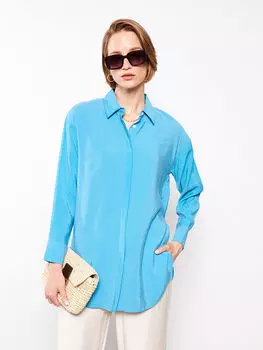 Женская туника с прямым воротником и длинными рукавами LCWAIKIKI Classic