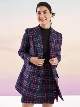 Женская твидовая юбка с узором LCW Vision