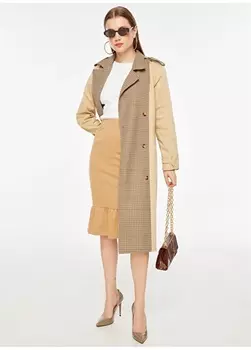 Женская юбка из верблюжьего волоса с нормальной талией People By Fabrika