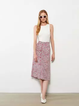 Женская юбка из вискозы с узором LCWAIKIKI Classic