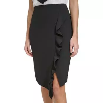 Женская юбка-карандаш асимметричная DKNY, черный