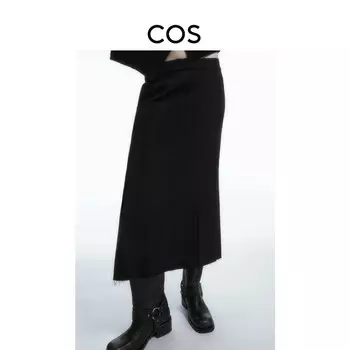 Женская юбка-карандаш Cos из смесовой шерсти, черный