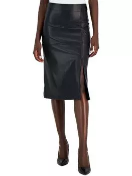Женская юбка-карандаш из искусственной кожи длиной до колена Anne Klein, цвет anne black