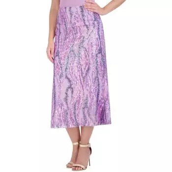 Женская юбка макси до середины голени с пайетками BCBGMAXAZRIA, цвет lilac