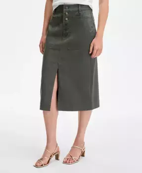 Женская юбка миди на пуговицах On 34th, зеленый