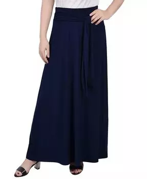 Женская юбка Missy Maxi с поясом-кушаком NY Collection, коричневый/бежевый