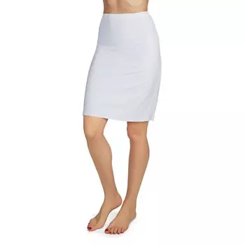 Женская юбка-полукомбинация с завышенной талией на клею MeMoi, белый