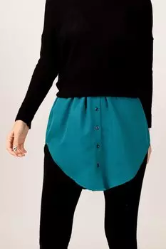 Женская юбка-рубашка с эластичной резинкой на талии armonika, синий