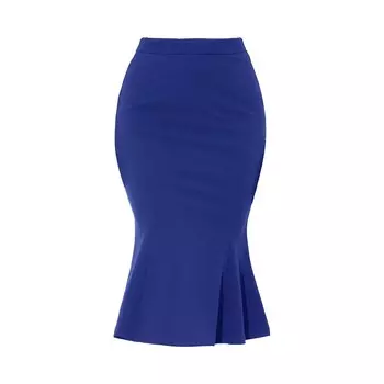 Женская юбка-русалка с высокой талией и металлическим декором, юбка-карандаш миди с рыбьим хвостом ALLEGRA K, цвет Royal Blue
