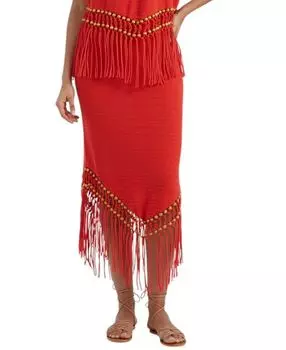 Женская юбка с бисером Laura Whitmore Chinti & Parker, красный