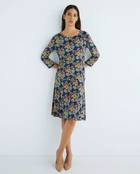 Женская юбка с принтом и резиновым поясом Zermatt, темно-синий