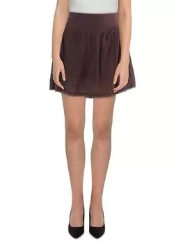 Женская юбка-шорты из льняной смеси с кружевной отделкой Aqua, цвет coco