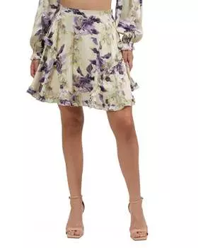 Женская юбка Yoryu с оборками Bebe, цвет lily print