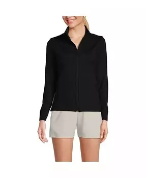 Женская ударопрочная куртка на молнии во всю длину Lands' End, зеленый