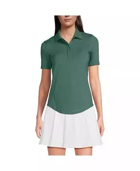Женская ударопрочная рубашка-поло Lands' End, зеленый
