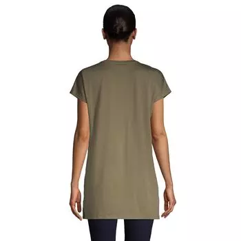 Женская удлиненная хлопковая туника Lands End Supima Lands' End, белый